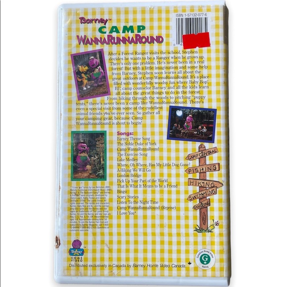 Barney Camp WannaRunnaRound VHS - Picture 2 of 4